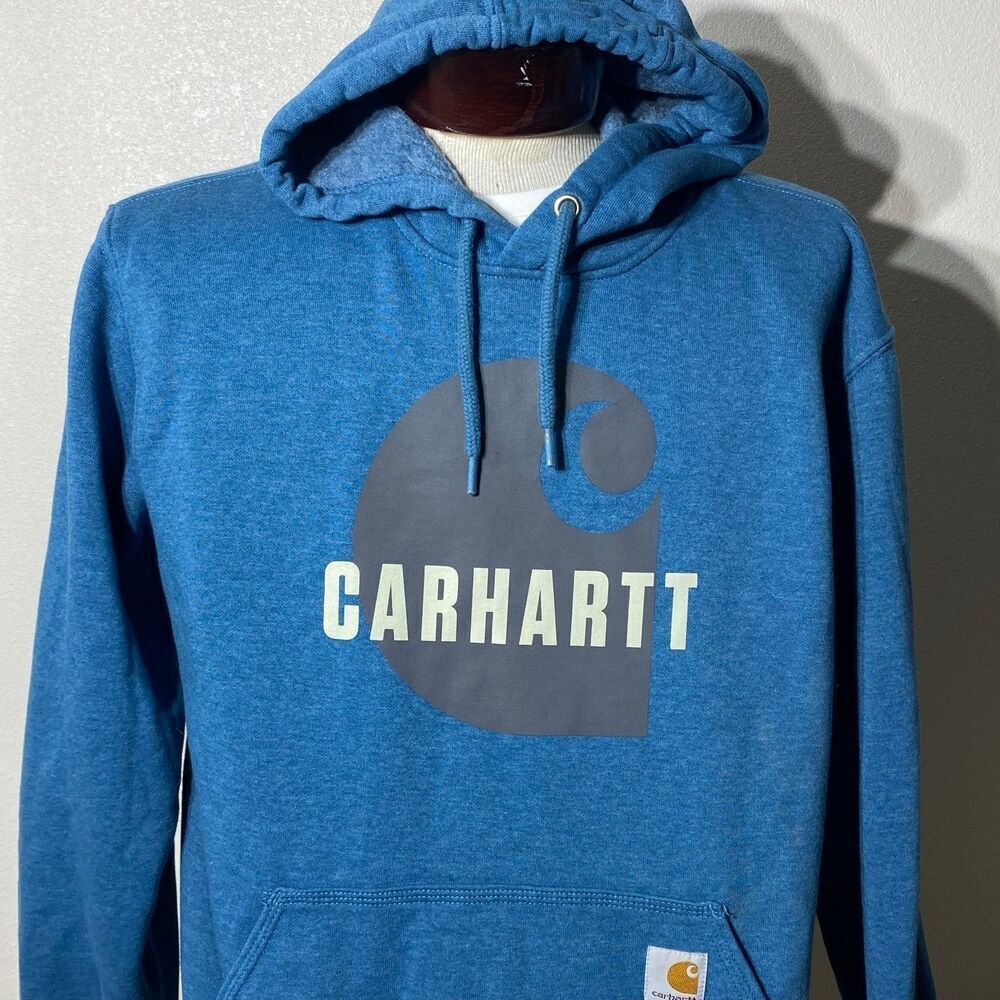 Carhartt Men's Logo Graphic Loose Fit Hoodie Size Medium - Picture 2 of 8